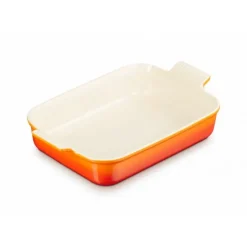 Plat De Cuisson*LE CREUSET Plat Rectangulaire Héritage en Céramique 32 cm Volcanique Tradition