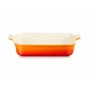Plat De Cuisson*LE CREUSET Plat Rectangulaire Héritage en Céramique 19 cm Volcanique Tradition