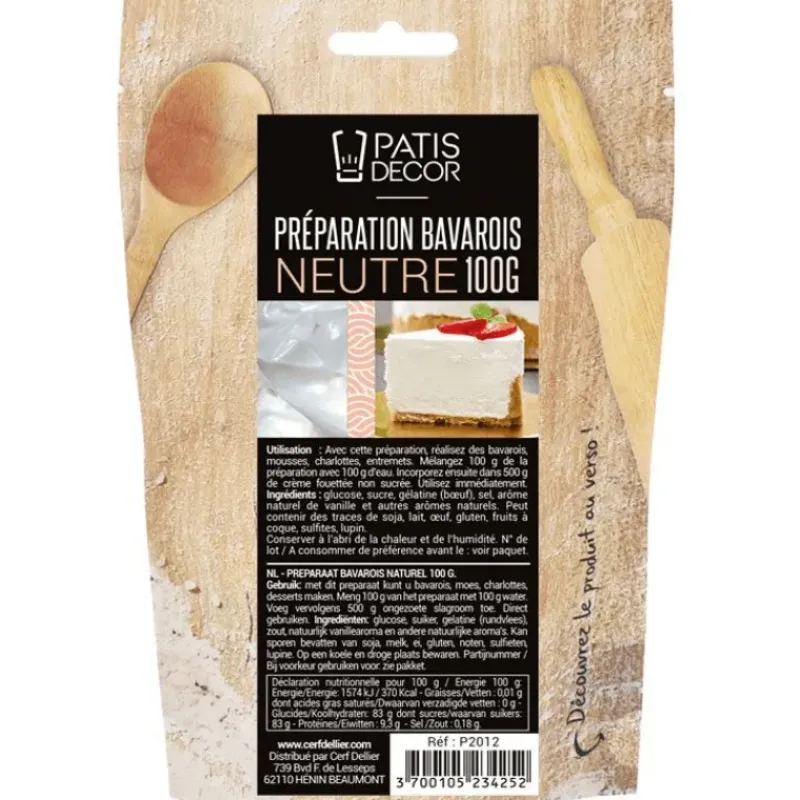 Préparation Pâtisserie*PATISDECOR Préparation Bavarois Neutre 100 g Patisdécor