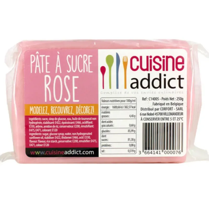 Pâte À Sucre*CUISINEADDICT Pâte à Sucre Rose 250g