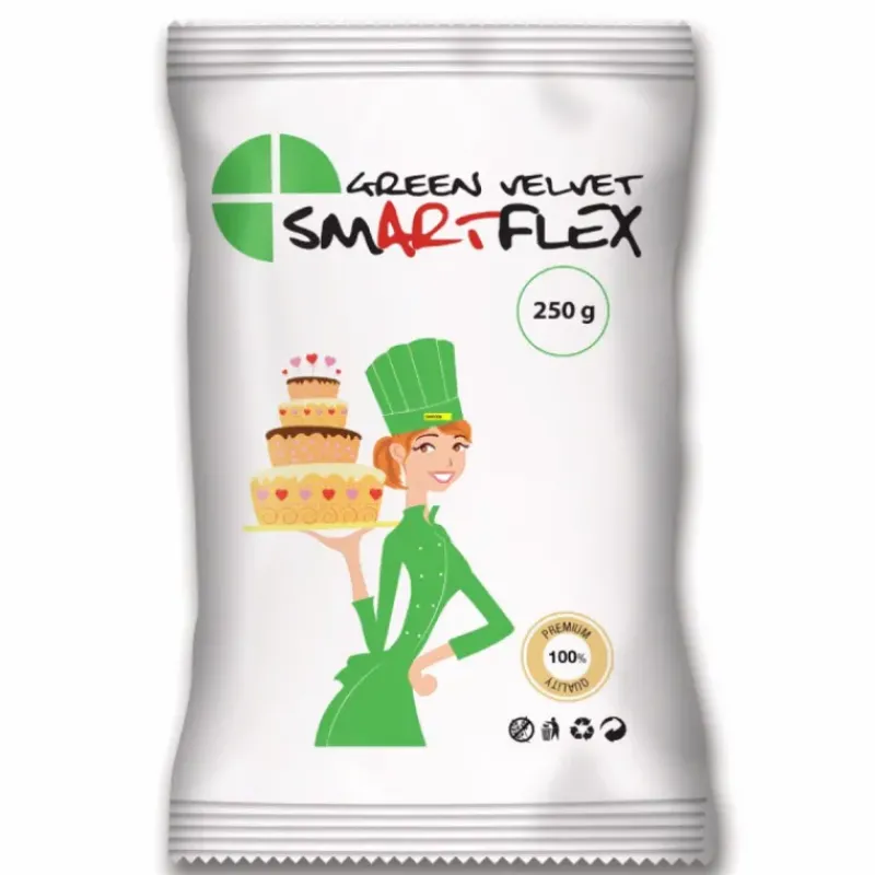 Produits Sans Gluten|Pâte À Sucre*SMARTFLEX Pâte à Sucre Vert Green Velvet 250g