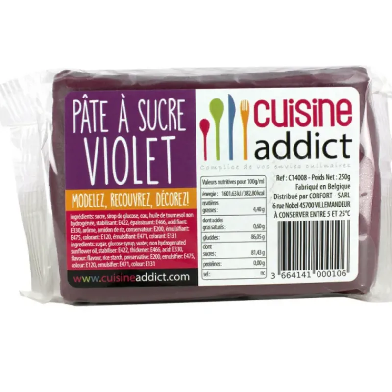 Pâte À Sucre*CUISINEADDICT Pâte à Sucre Violet 250g