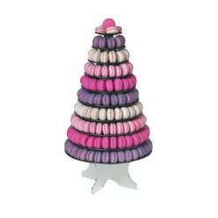 Présentoirs Pour Gâteaux*MALLARD FERRIERE Pyramide à Macaron vertical 10 plateaux amovibles - Version Noire