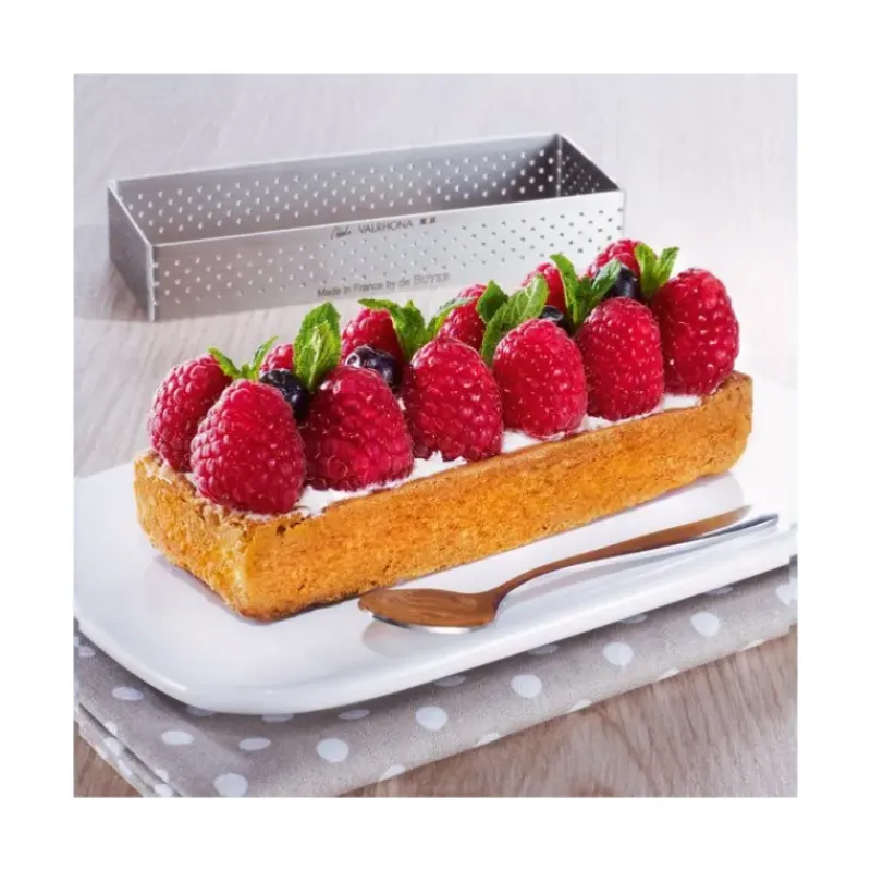 Cercle À Patisserie*DE BUYER Rectangle perforé 12 x 4 cm de L'école Valrhona par