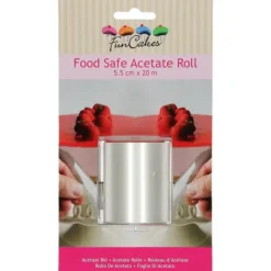 Ustensiles Chocolat|Ustensiles Pâtisserie*FUNCAKES Rhodoïd en Rouleau L.20 m x H.5.5 cm