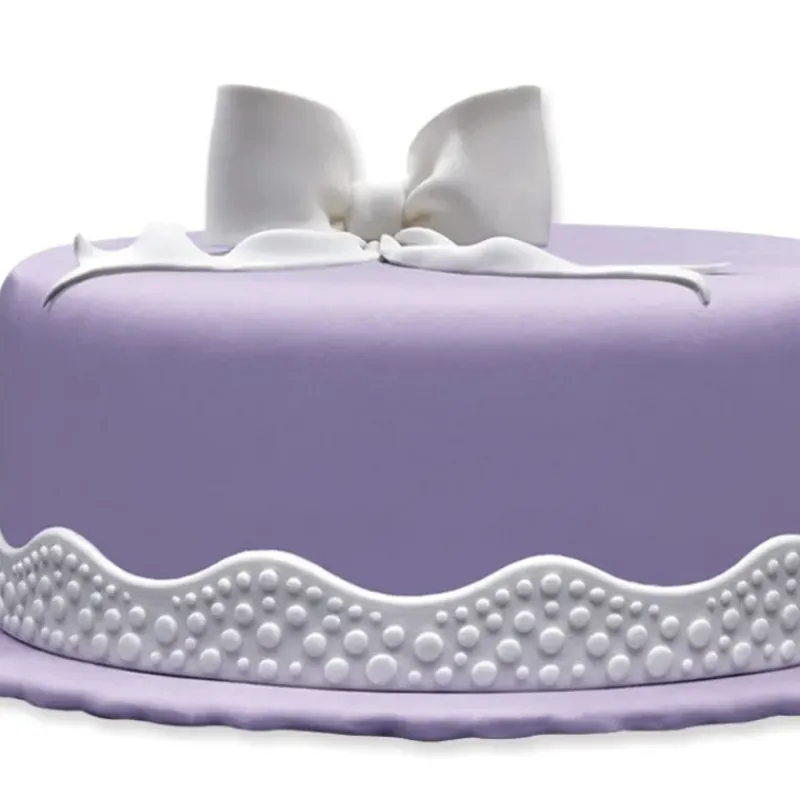 Décoration Comestible*PATISDECOR Ruban Pate à Sucre Bulles 1,25 m x H 3 cm (x2) Patisdécor