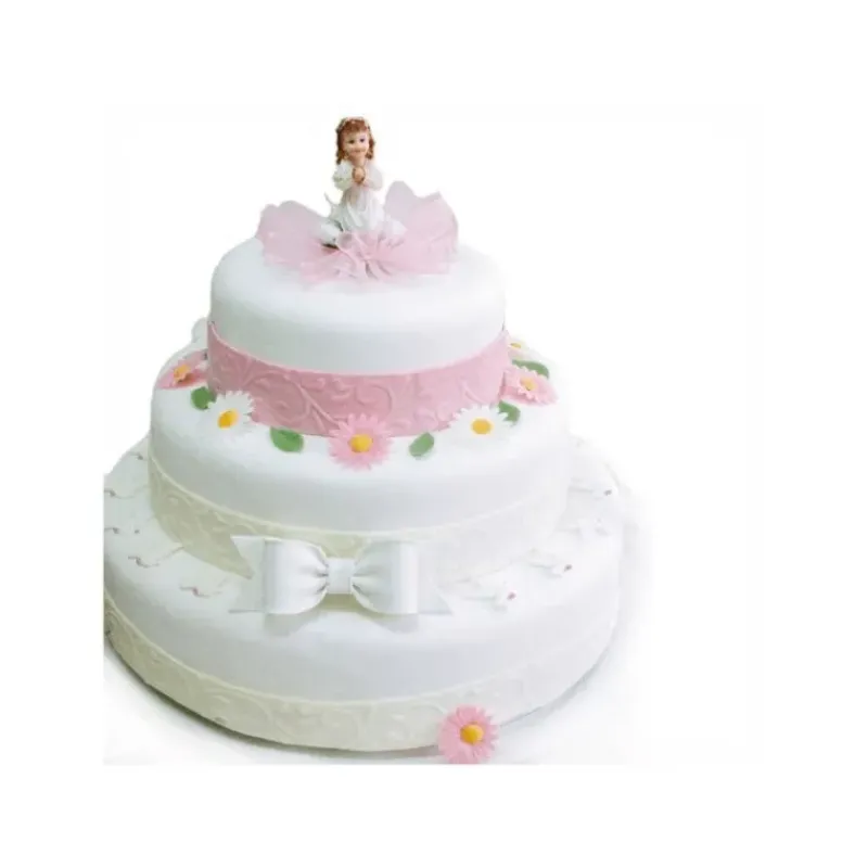 Décoration Comestible*PATISDECOR Ruban Pate à Sucre Rose Arabesque 1,25 m x H 5 cm Patisdécor