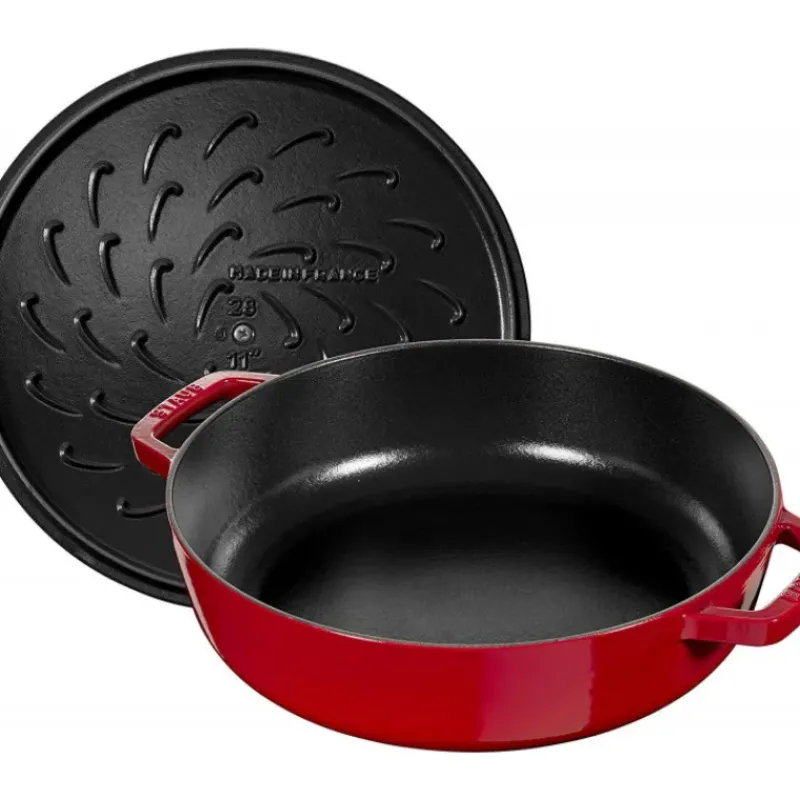 Sauteuses*STAUB Sauteuse en Fonte Chistera 28 cm Rouge Cerise