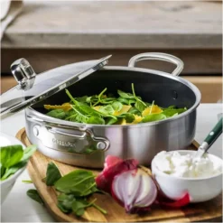 Sauteuses*GREENPAN Sauteuse Inox Ø 26 cm avec Couvercle PREMIERE