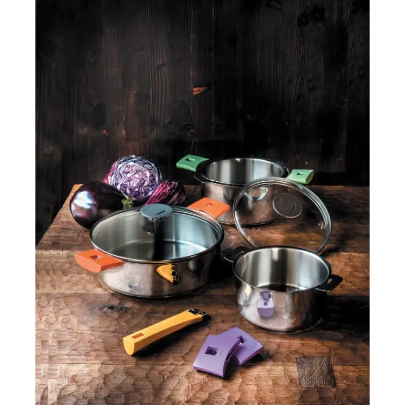 Sauteuses*CRISTEL Sauteuse Mutine Ø 24 cm Manche Amovible Anti-Adhésive Inox