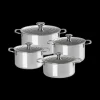 Batterie De Cuisine|Faitout*LE CREUSET Set 4 Pièces Casseroles et Faitout Inox Signature