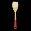 Spatules*PEBBLY Spatule de Cuisine Bambou 30 cm Rouge