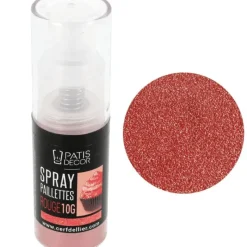 Colorants Alimentaires*PATISDECOR Spray Paillettes Alimentaires Rouge 10 g Patisdécor