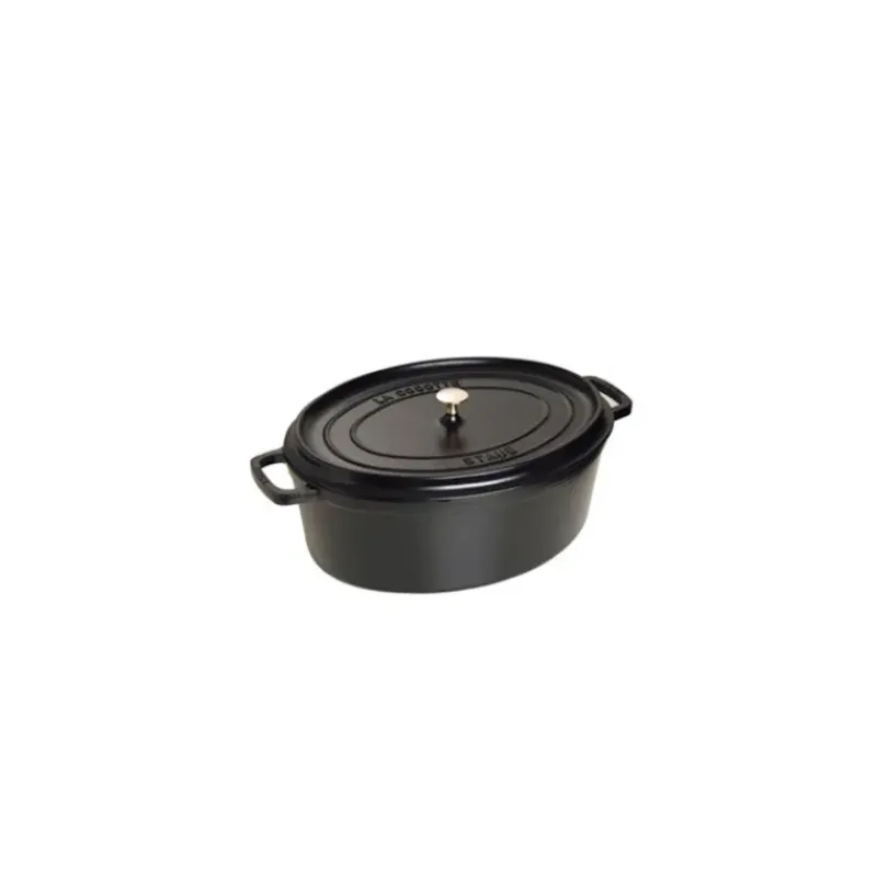 Cocotte En Fonte*STAUB Cocotte Fonte Ovale 31 cm Noir Mat 5,5 L