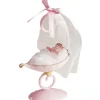 Décoration Gâteau*NORDIA Sujet bapteme Fille Berceau Rose 10 cm