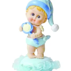 Décoration Gâteau*CUISINEADDICT Sujet bapteme Garçon Debout Bleu 9 cm