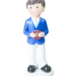 Décoration Gâteau*MALLARD FERRIERE Sujet Communion Garçon Moderne 15,5 cm