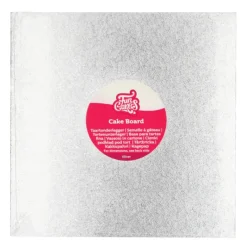 Présentoirs Pour Gâteaux*FUNCAKES Support Gâteau Carré Ø25 cm Argenté