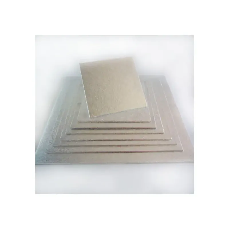 Présentoirs Pour Gâteaux*FUNCAKES Support Gâteau Carré 20 x 0,4 cm Argenté