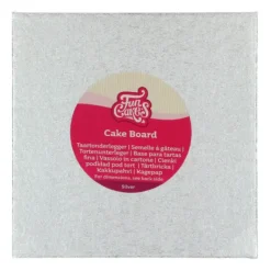 Présentoirs Pour Gâteaux*FUNCAKES Support Gâteau Carré 12,5 x 0,4 cm Argenté