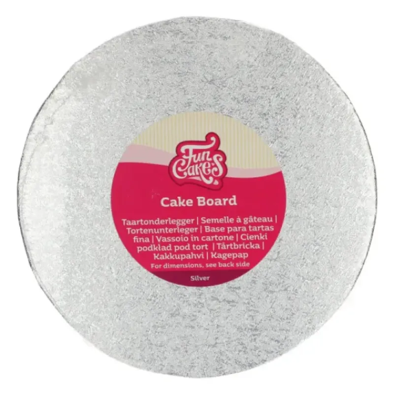 Présentoirs Pour Gâteaux*FUNCAKES Support Gâteau Rond Ø12,5 x 0,4 cm Argenté