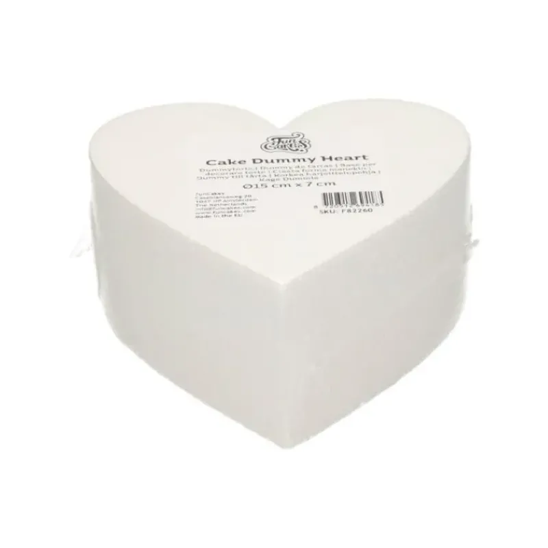 Présentoirs Pour Gâteaux*FUNCAKES Support Polystyrène Cœur Ø 15 cm H 7 cm