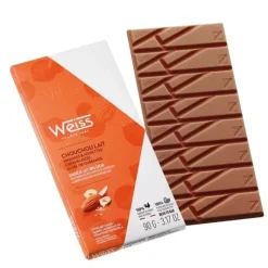 Chocolats À Offrir|Confiserie*WEISS Tablette de Chocolat au Lait Chouchou 38% 90 g