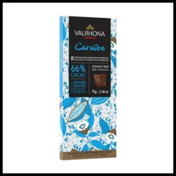 Chocolats À Offrir|Confiserie*VALRHONA Tablette de Chocolat Noir Caraïbe 66% 70 g