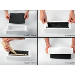 Moule Silicone*SILIKOMART Tapis Décor Bûche Arabesque Silicone Professional