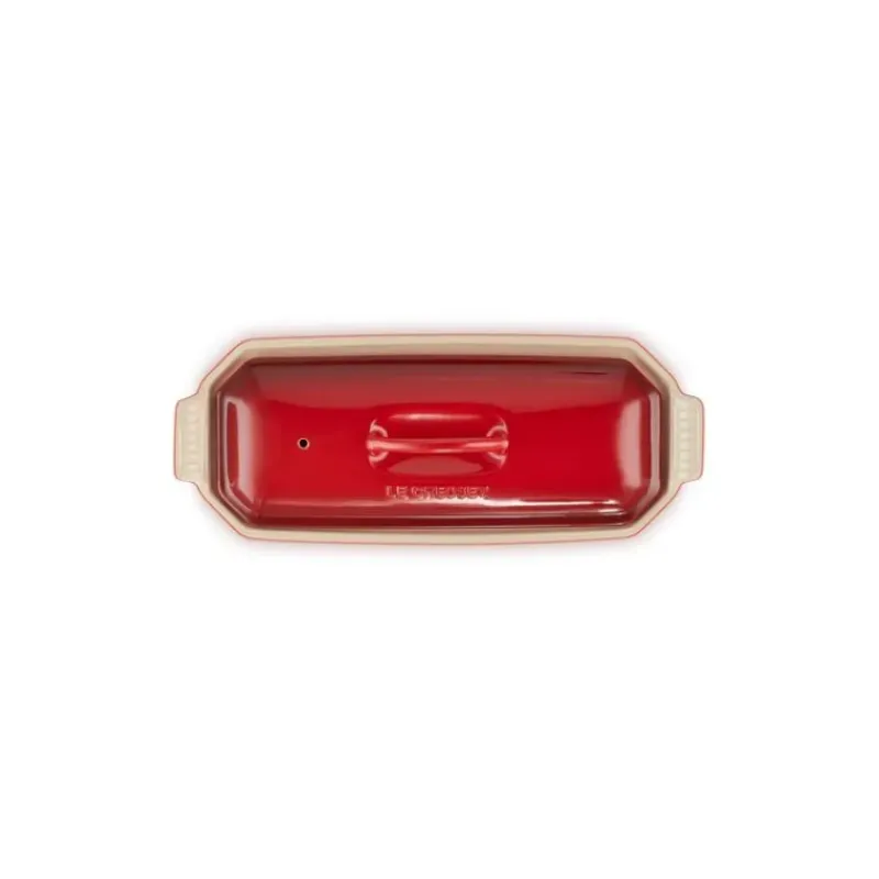 Terrines*LE CREUSET Terrine Rectangulaire avec presse 28 cm Cerise céramique