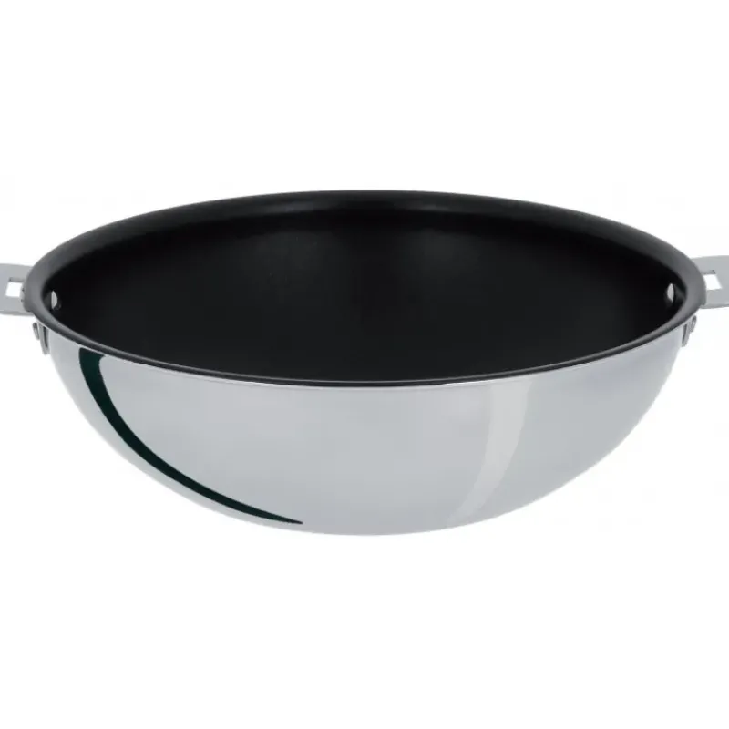 Woks*CRISTEL Wok Casteline Ø 20 cm Manche Amovible Anti-Adhésif Inox