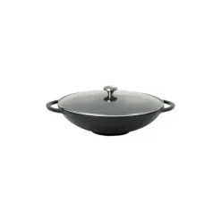 Woks*CHASSEUR Wok en Fonte 37 cm Noir Mat