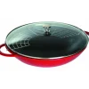 Woks*STAUB Wok en Fonte 37 cm Rouge